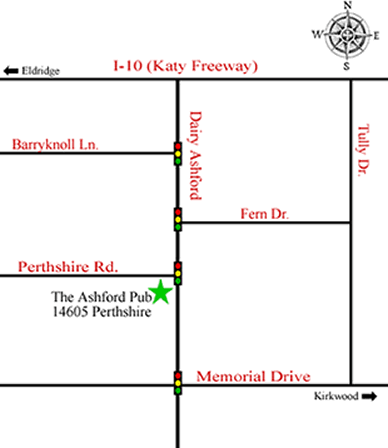 Detailed Map to the Ashford Arms Irish Pub