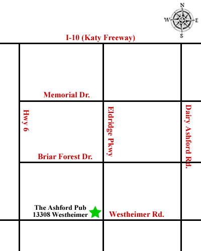 Map to the Ashford Arms Irish Pub